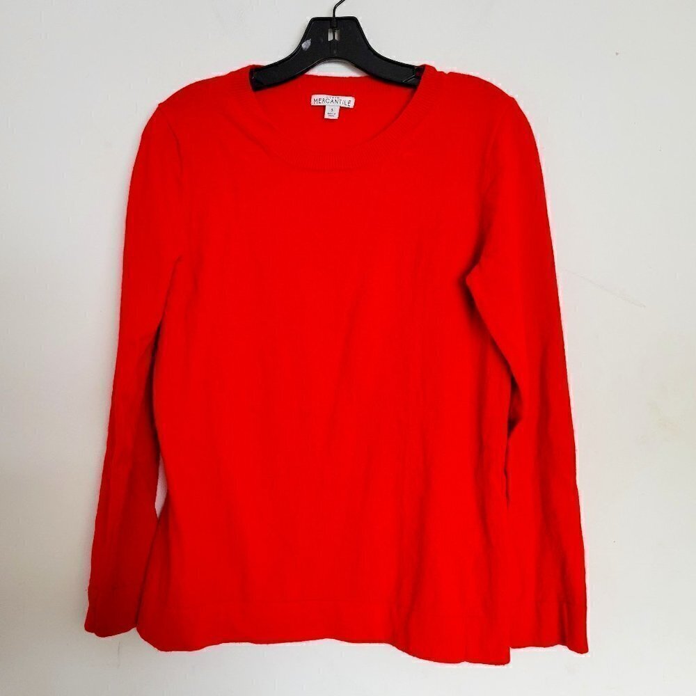 J. Crew Mercantile Wool Cotton Blend Teddie Crew Round Neck Knit Sweater Size Sm